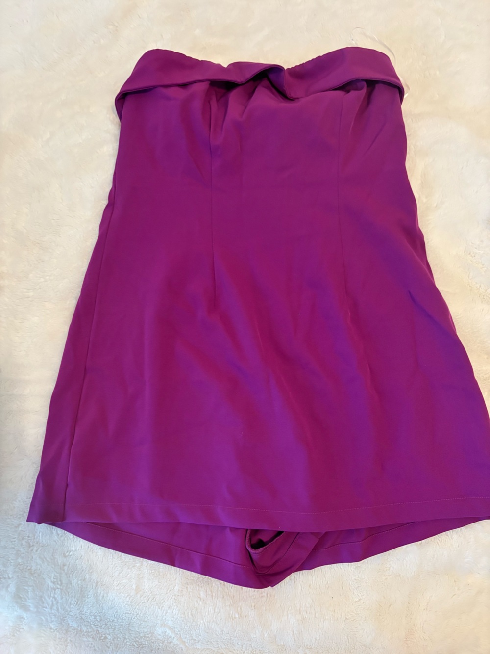 Hello Molly Strapless Magenta Romper